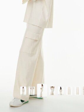 Babaton Knitted Wide Leg High Waist Pant Size M